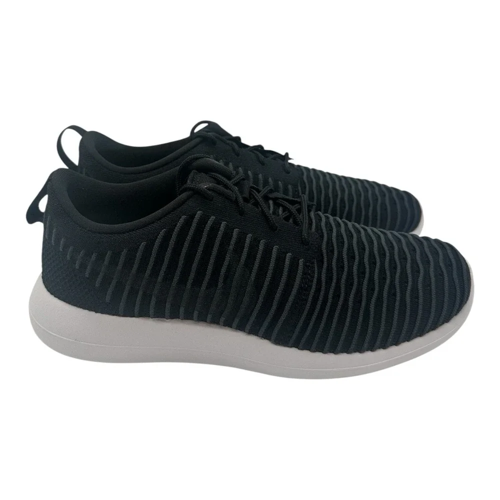 Nike Roshe Two Flyknit Shoes Mens Sz 9 Black/Dark Grey/White Sneakers 844833-001